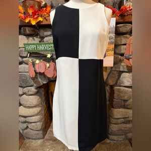 Liz Claiborne Monochrome Block Midi Dress